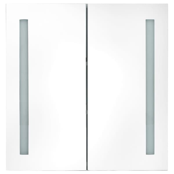 vidaXL LED-speilskap til bad grå 62x14x60 cm