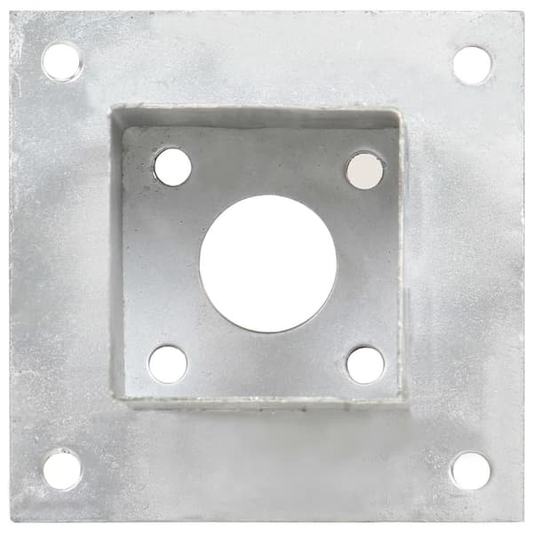 vidaXL Stolpeankere 4 stk galvanisert metall 71 mm
