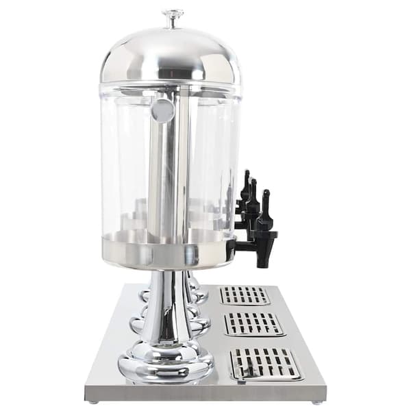 vidaXL Trippel juicedispenser rustfritt stål 3 x 8 L