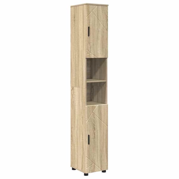 vidaXL Baderomsinnredningssett 5 pcs Sonoma eik 30 x 35 x 192 cm