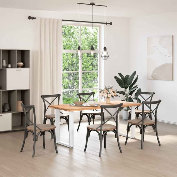 vidaXL Soffbordsben U-formade 2 st vit 60x(72-73) cm stål