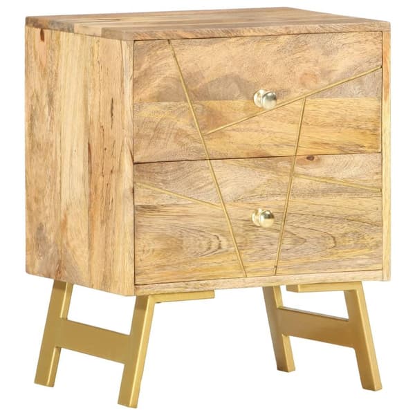 vidaXL Nattbord 40x30x50 cm heltre mango