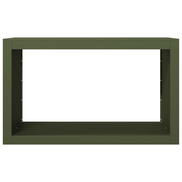 vidaXL Vedstativ grønn 100x40x60 cm stål
