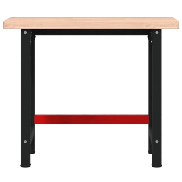 vidaXL Arbetsbänk 100x60x83 cm massiv bok rektangulär