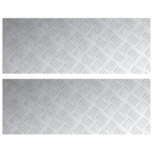 vidaXL Trinn Rektangulær 2 pcs sølv 80 x 30 cm Aluminium