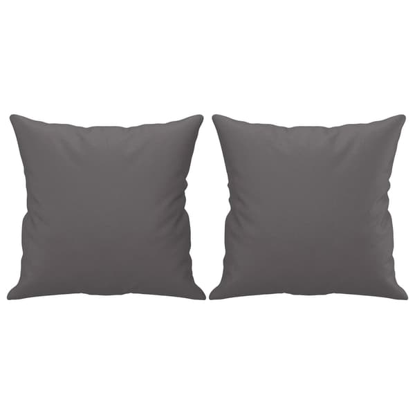 vidaXL 2-sits soffa med prydnadskuddar grå 120 cm konstläder