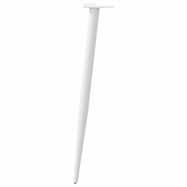 vidaXL Soffbordsben konisk form 4 st vit 72-73 cm stål