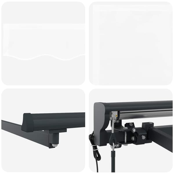 vidaXL Markisram Vit 300 x 250 cm Polyester med PU-beläggning