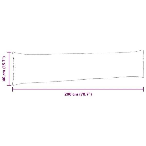 vidaXL Soffkuddar 2 st Grå 200 x 40 cm tyg