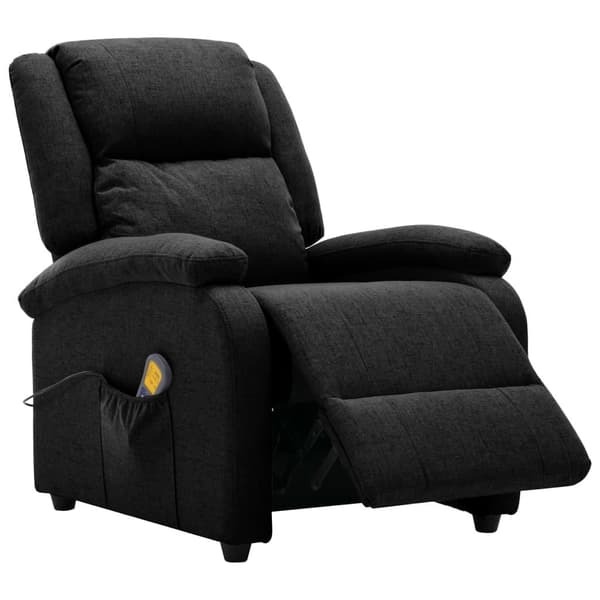 vidaXL Massagefåtölj svart tyg