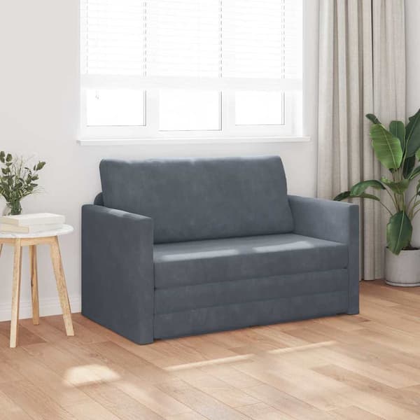 vidaXL Soffsäng Mörkgrå 124 x 71 x 78 cm Sammet