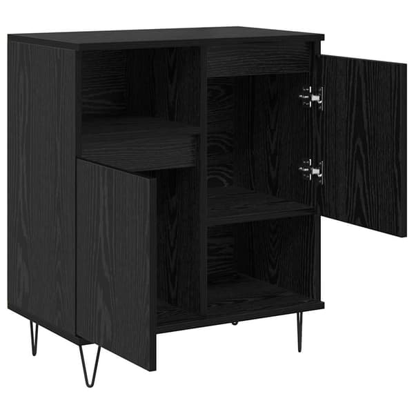 vidaXL Serviesskap 2 pcs Svart Eik 60 x 35 x 70 cm