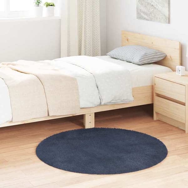 vidaXL Flossteppe med lang luv NAVARRA marine 100x100 cm polyester