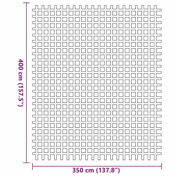 vidaXL Tältmatta Antracit 400 × 350 cm Polyester
