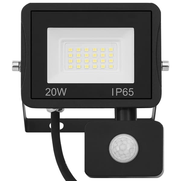 vidaXL Strålkastare med sensor 20 W LED varmvit