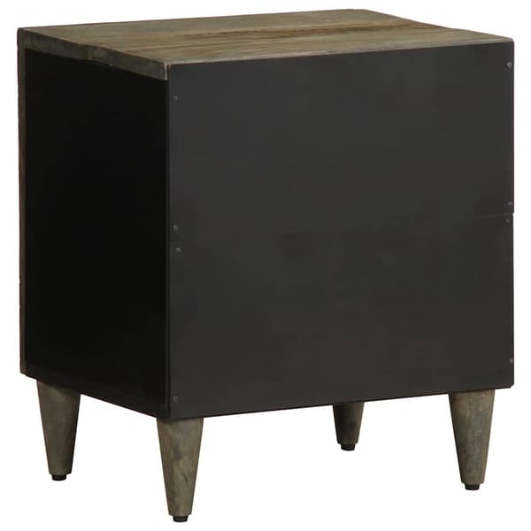 vidaXL Nattbord lysegrå 40x33x46 cm heltre mango