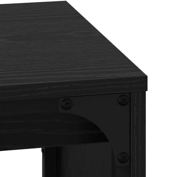 vidaXL Kaffebord 3 pcs Svart Eik Konstruert tre