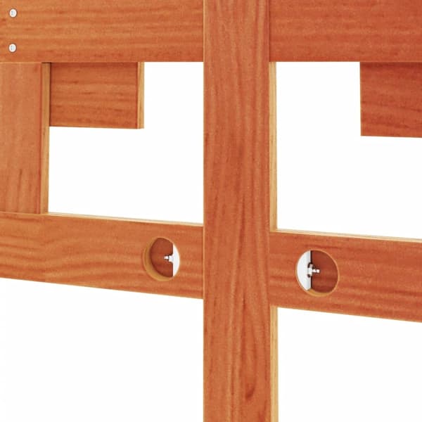 vidaXL Hodegavl voksbrun 135 cm heltre furu