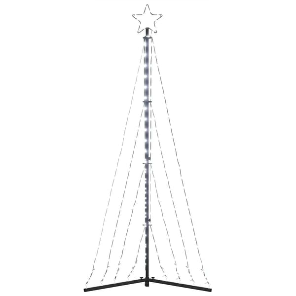 vidaXL LED julgran 339 LEDs kallvit 187 cm