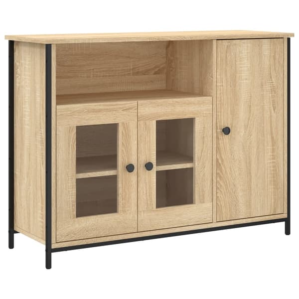 vidaXL Skjenk sonoma eik 100x35x75 cm konstruert tre