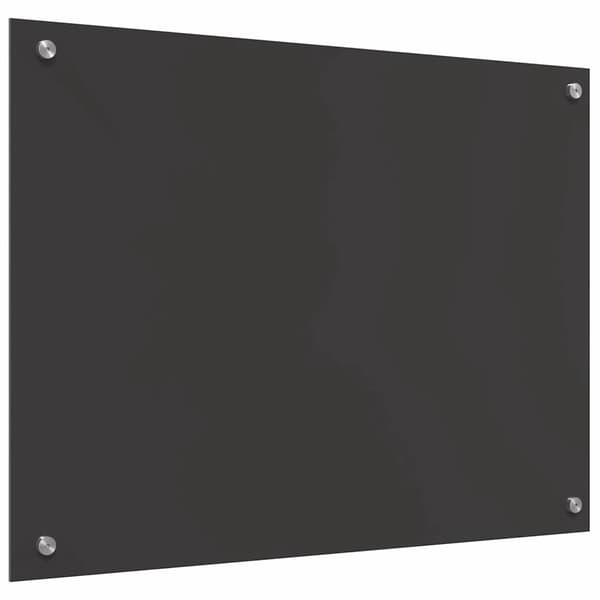 vidaXL Köksstänkskydd 2 st Mörkgrå 80 x 60 cm härdat glas