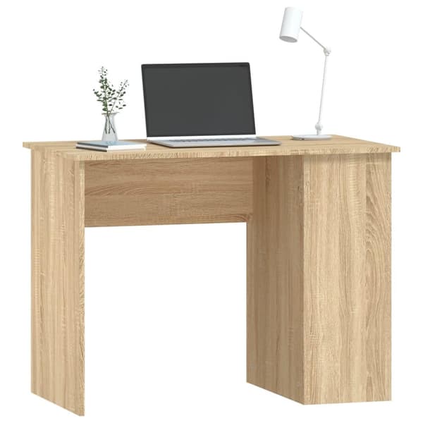 vidaXL Skrivebord sonoma eik 100x55x75 cm konstruert tre