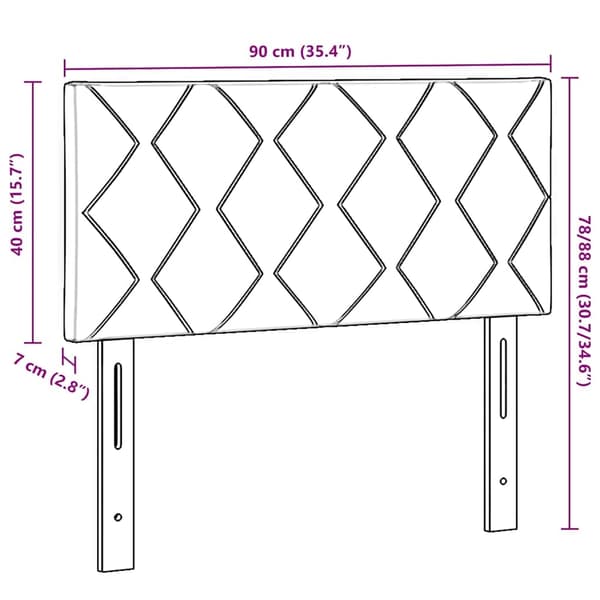 vidaXL LED huvuddyna Ljusgrå 90 cm tyg