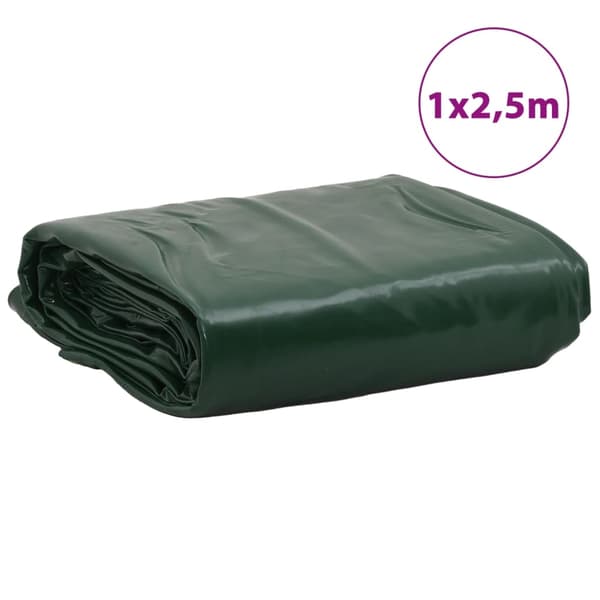 vidaXL Presenning grön 1x2,5 m 650 g/m²