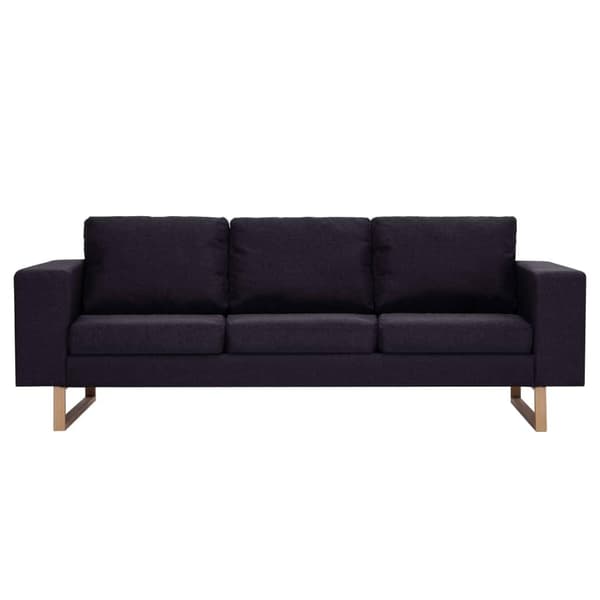 vidaXL Soffgrupp 2 delar tyg svart