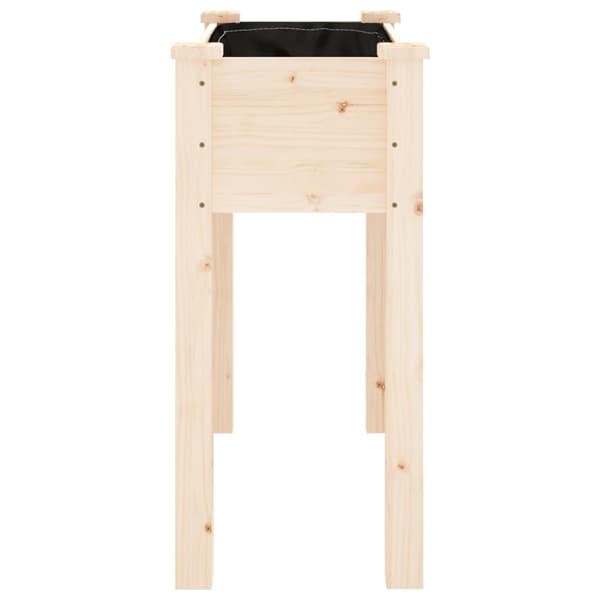 vidaXL Odlingslåda med foder 71x37x76 cm massivt granträ