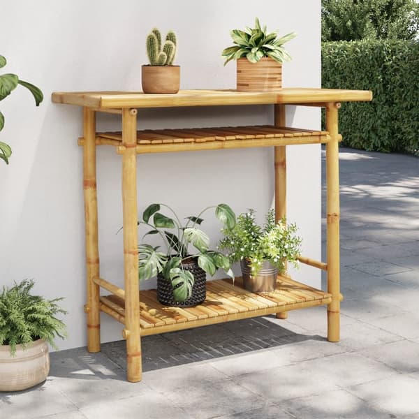 vidaXL Konsollbord 90x37x75 cm bambus