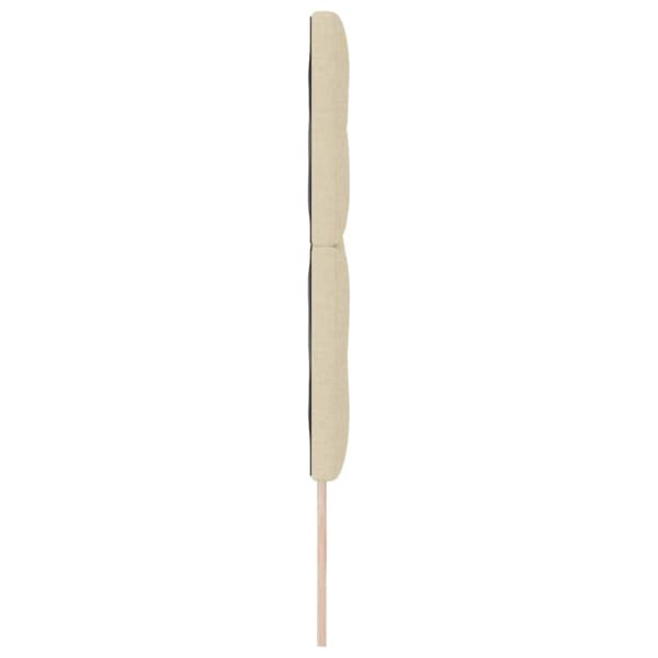 vidaXL LED Sänggavel Gräddvit 80 cm Tyg