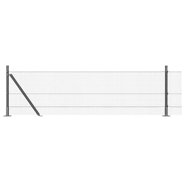 vidaXL Gjerde med innlegg. Grå 0.5 x 50 m Stål