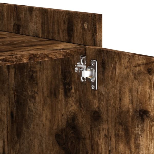vidaXL Nattbord røkt eik 45x50x50 cm konstruert tre