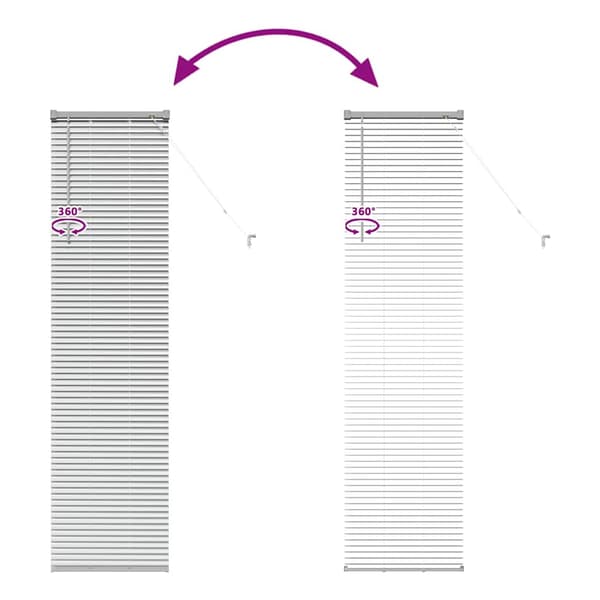 vidaXL Persienner Silver 175 x 45 cm Aluminium