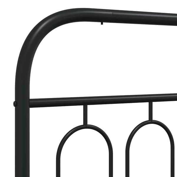 vidaXL Utskiftbar sengegavl i metall svart 90 cm