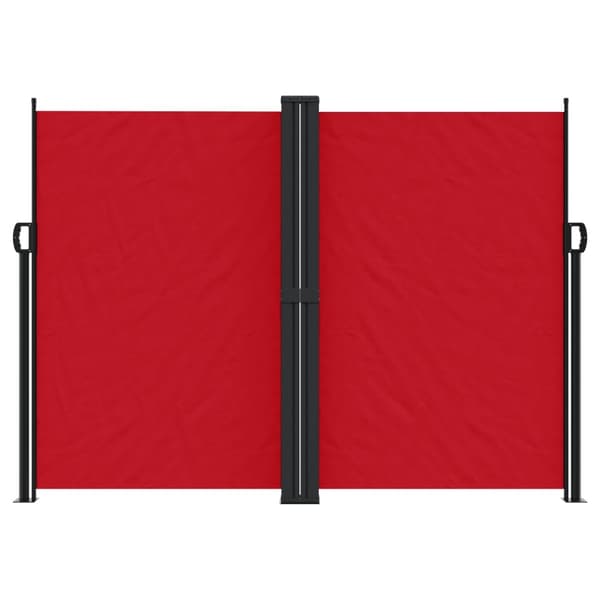 vidaXL Infällbar sidomarkis röd 180x1200 cm