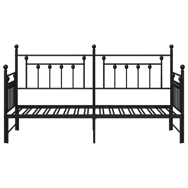 vidaXL Dagbäddram Svart 75 x 190 cm Stål