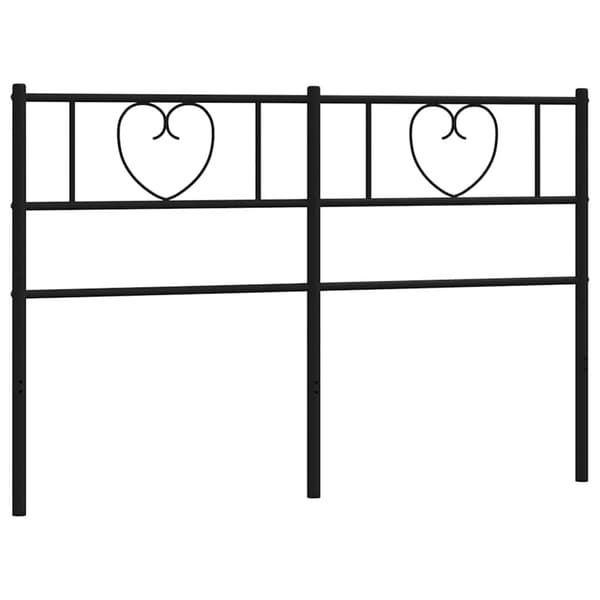 vidaXL Utskiftbar sengegavl i metall svart 160 cm