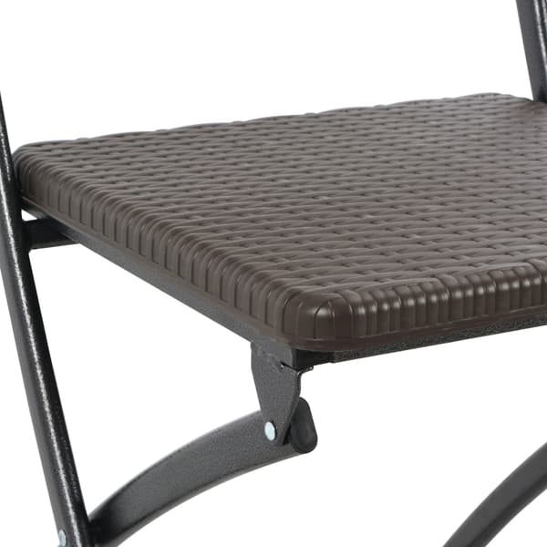 vidaXL Sammenleggbare hagestoler 2 stk HDPE og stål brun