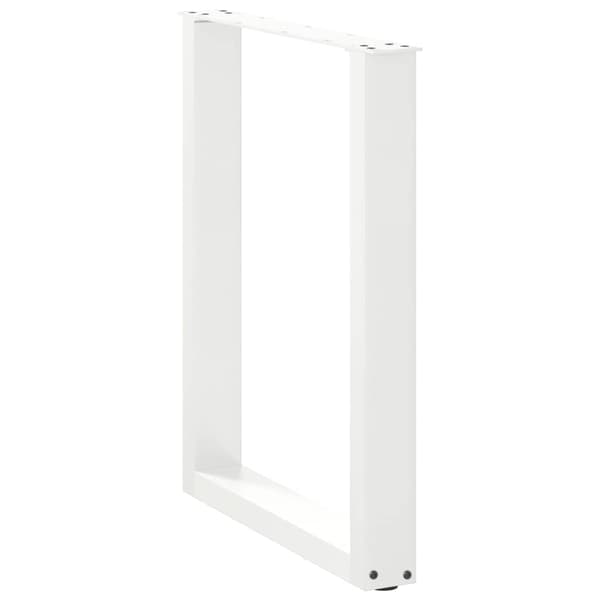 vidaXL Soffbordsben U-formade 2 st vit 60x(72-73) cm stål