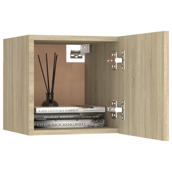 vidaXL Nattbord sonoma eik 30,5x30x30 cm sponplate