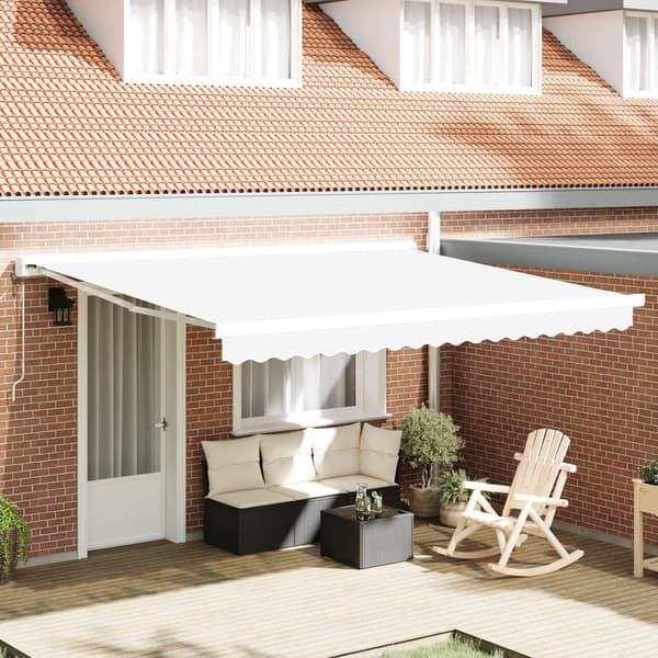 vidaXL Markisväv Vit 4 × 3 m Polyester