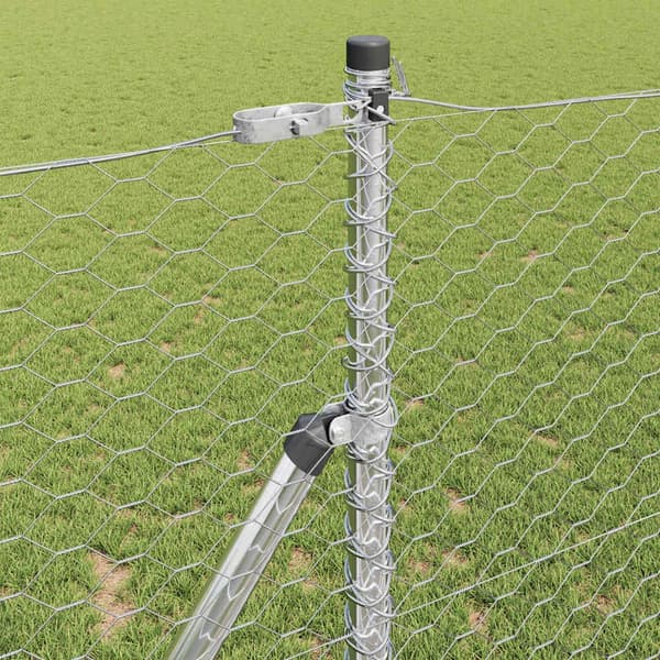 vidaXL Gjerdepåle sølv 100 x 1 m (36 mm netting) Stål