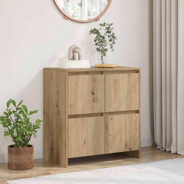 vidaXL Serviesskap Artisan Eik 70 x 41 x 75 cm Konstruert tre