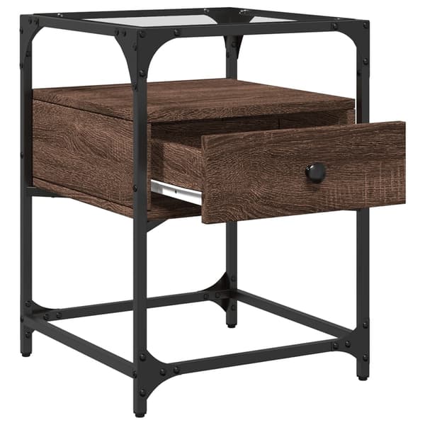 vidaXL Nattbord brun eik 40x40x55 cm konstruert tre