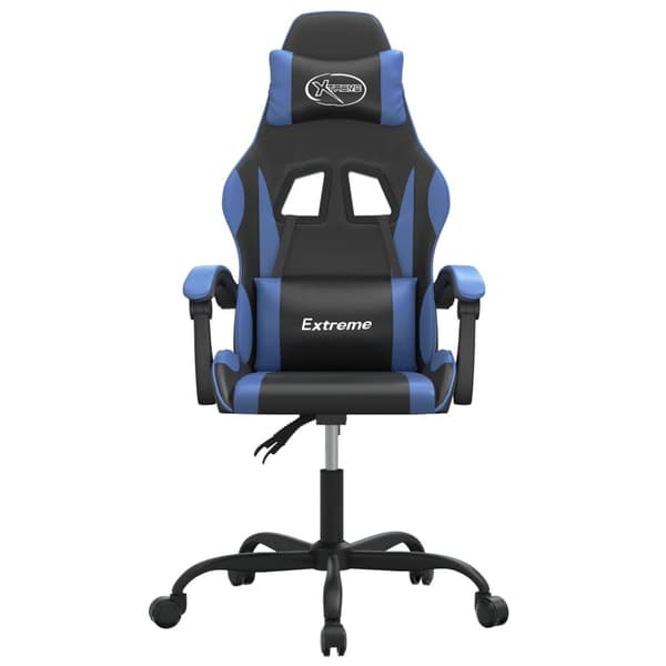 vidaXL Gamingstol svart och blå konstläder