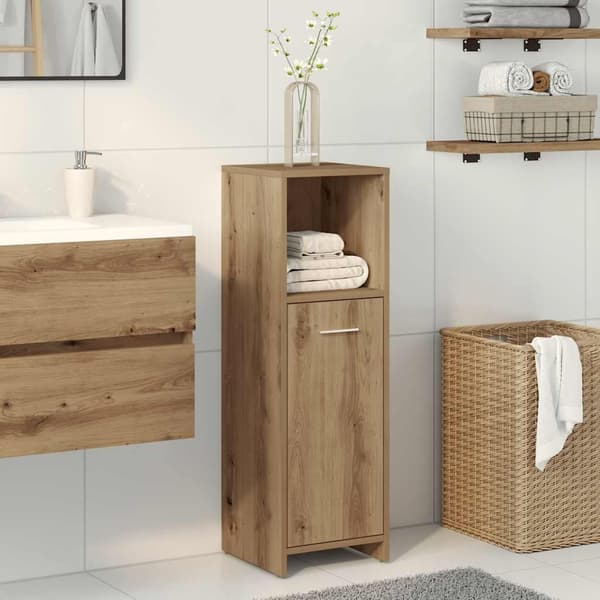 vidaXL Baderomsskap artisan eik 30x30x95 cm konstruert tre