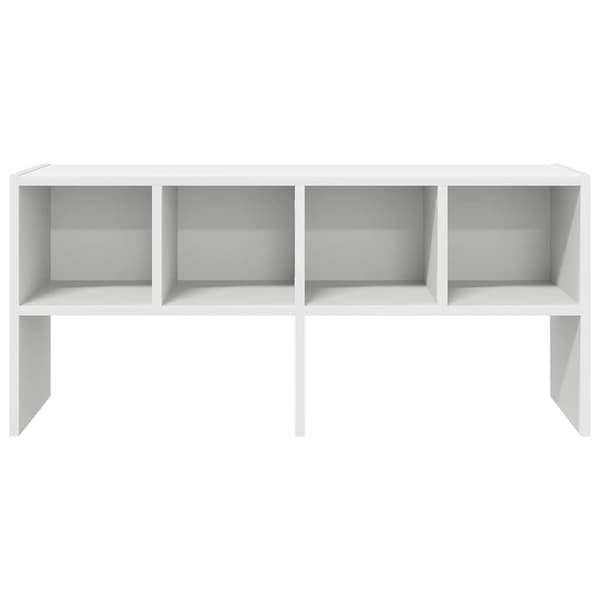 vidaXL Skostativ stablebar hvit 89,5x30x40 cm