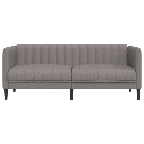vidaXL Soffa 2-sits taupe tyg